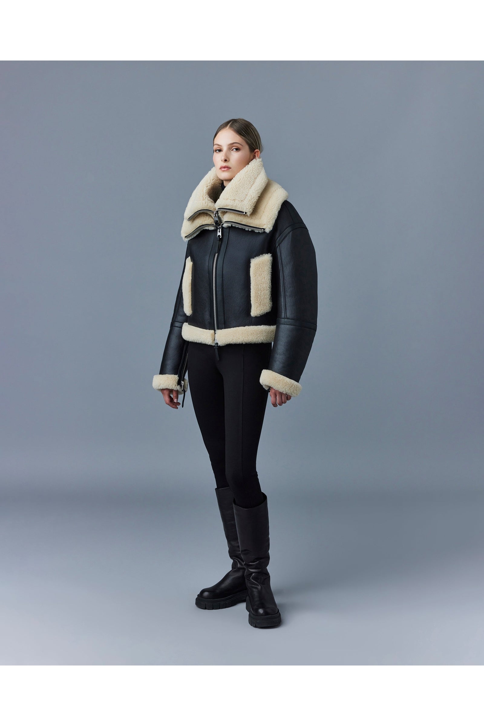 Penelopa wool bomber jacket - Black