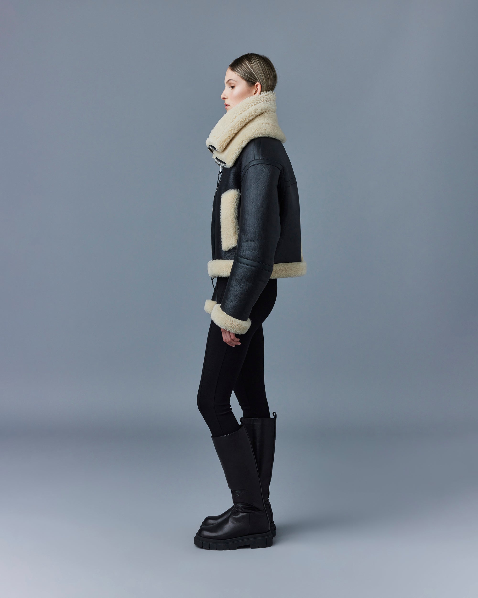 Penelopa wool bomber jacket - Black