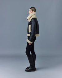 Black Ladies Mixed Media Jacket