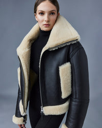 Black Ladies Mixed Media Jacket