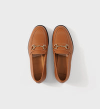 Mocassins en cuir grainé - Camel