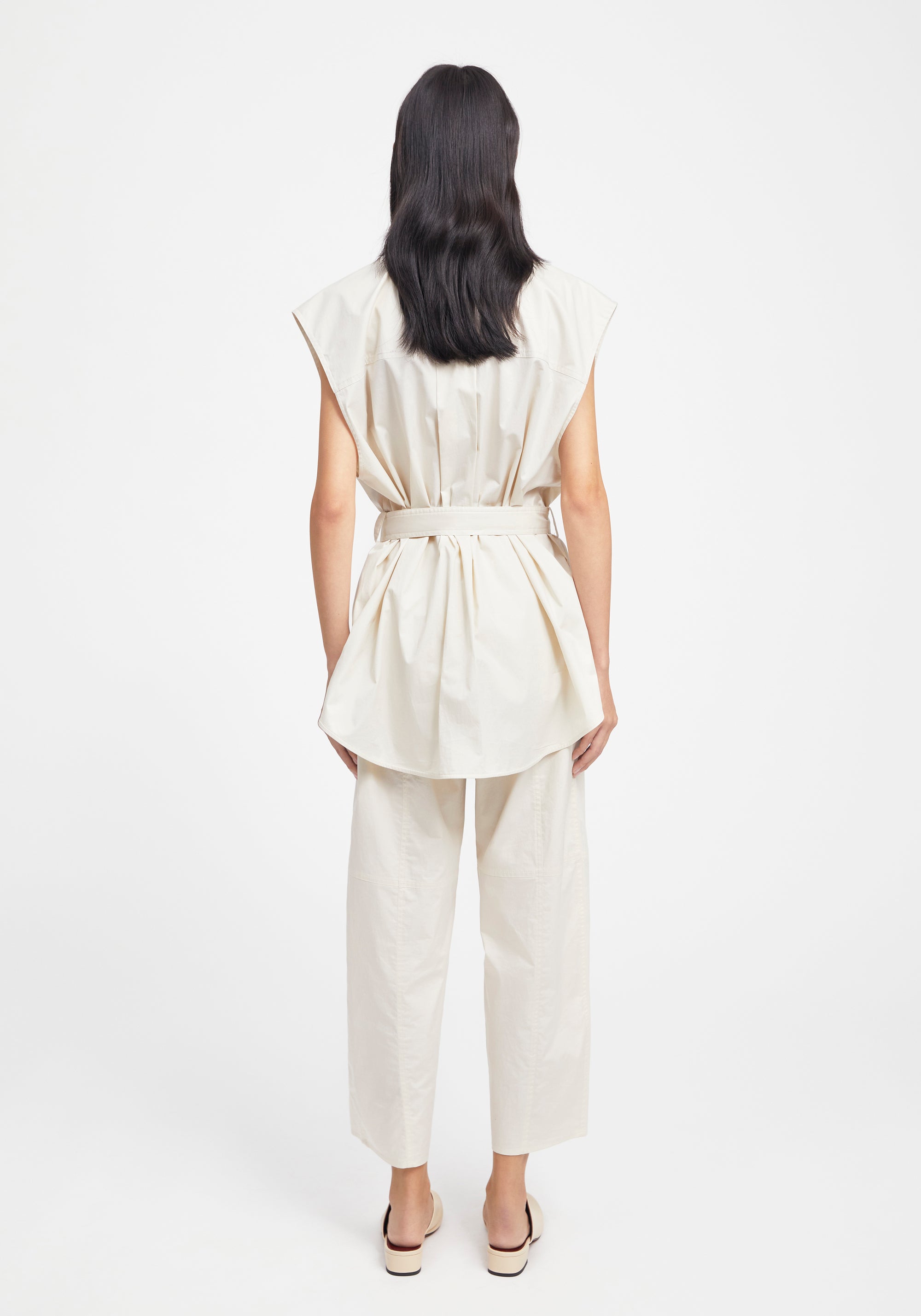 Chemise Pepe sans manches - Off White