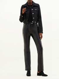 Pantalon 5 poches en vinyle - Navy