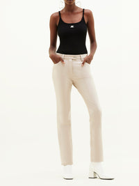 Pantalon 5 poches en vinyle - Mastic Grey