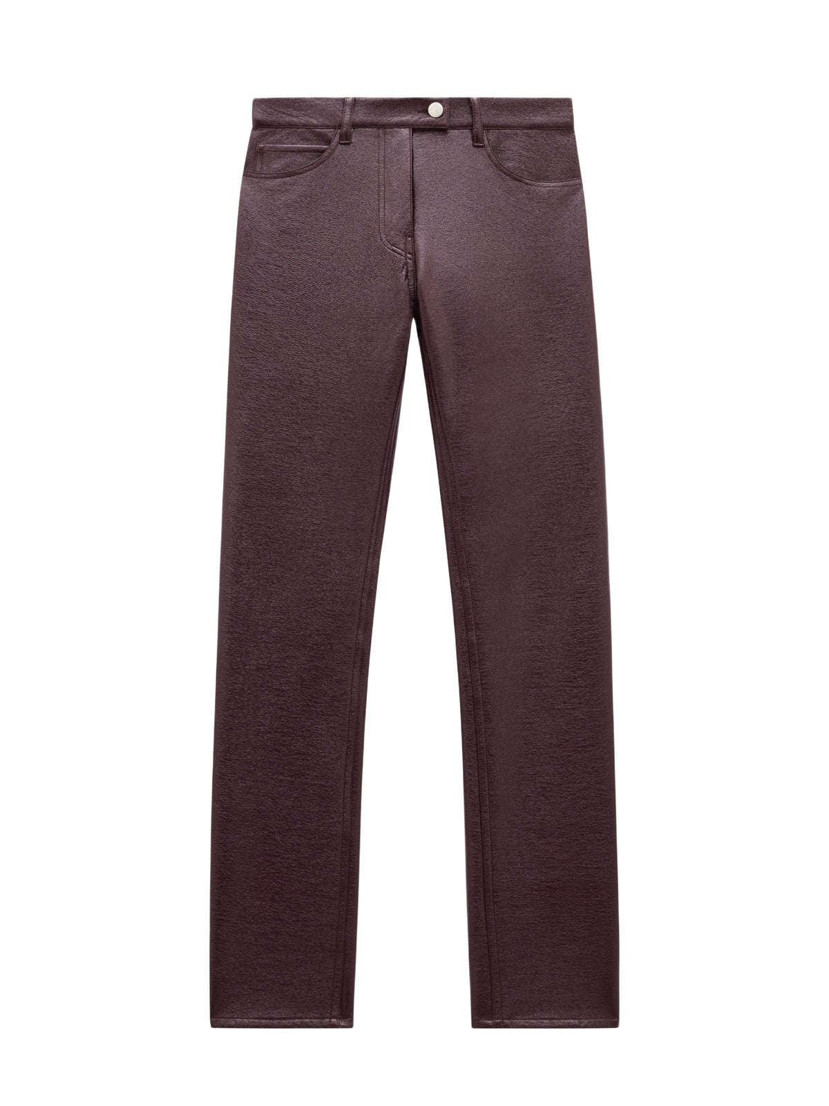 Pantalon Réédition 5 poches en vinyle - Burgundy