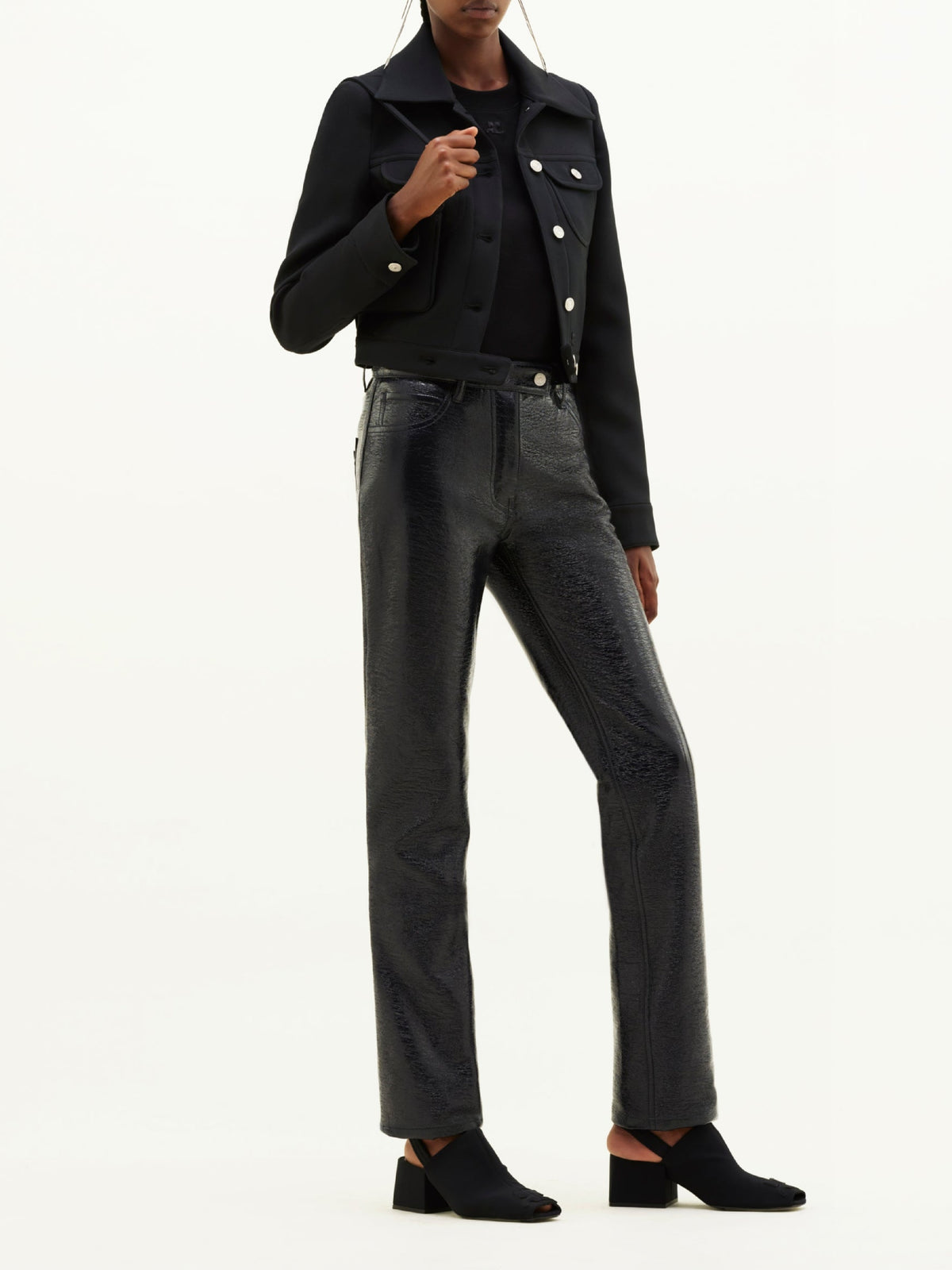Pantalon Réédition 5 poches en vinyle - Navy