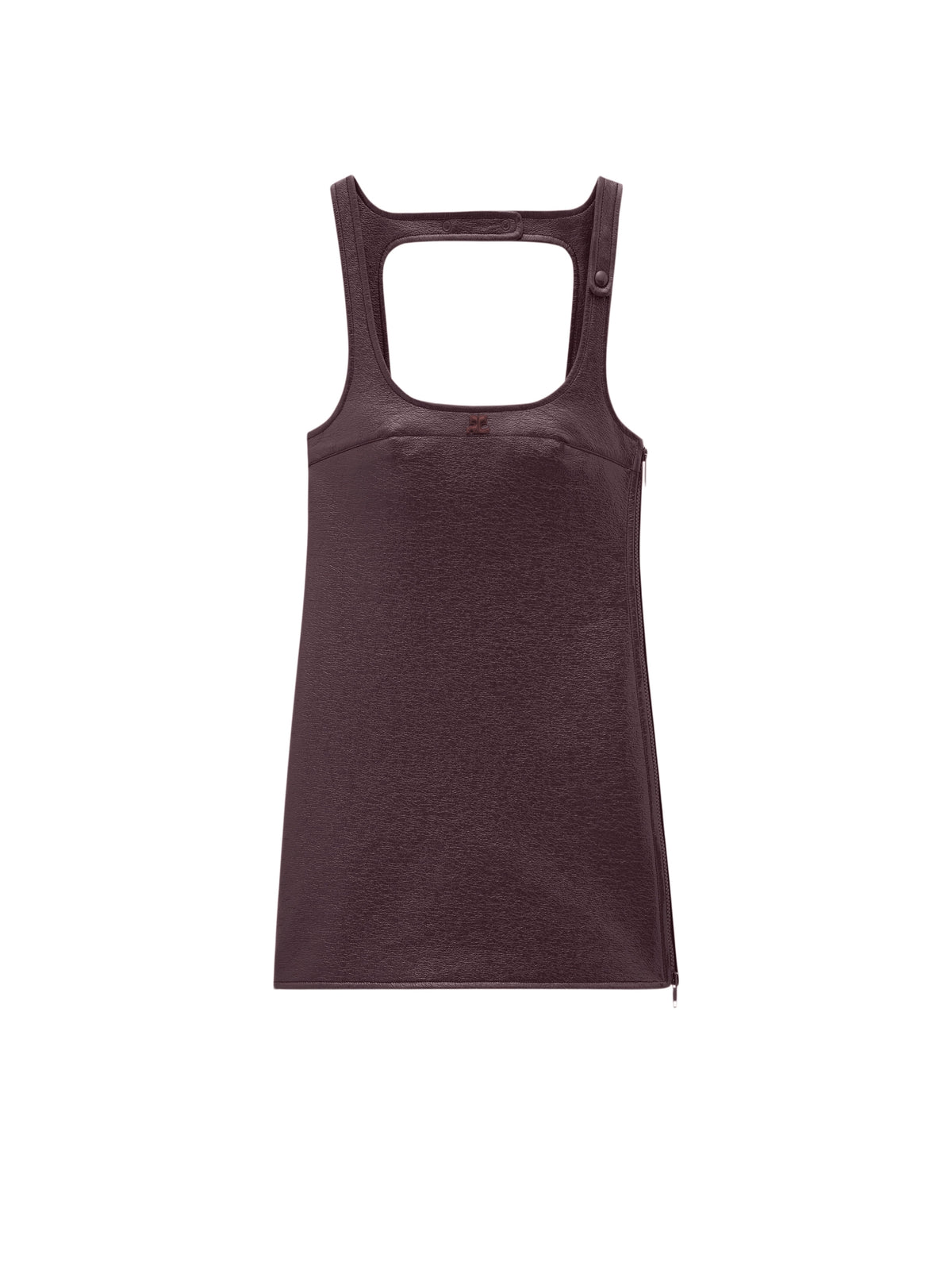 Robe criss cross en vinyle - Burgundy