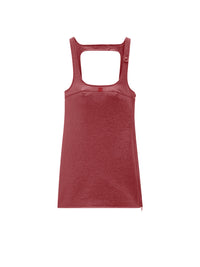 Robe criss cross en vinyle - Red