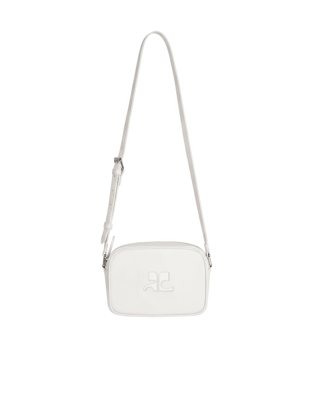 Sac camera AC logo Réédition en cuir - Heritage White