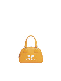 AC logo mini bowling bag in leather - Yellow