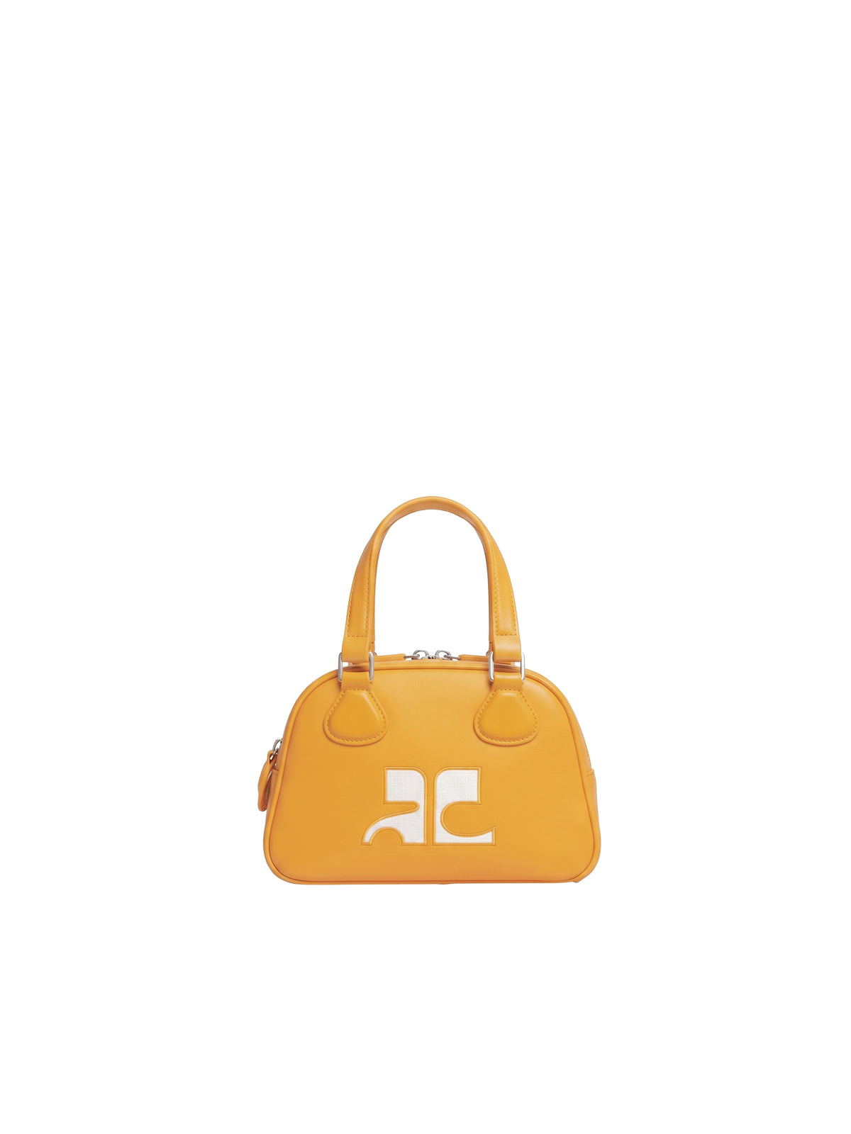 AC logo mini bowling bag in leather - Yellow