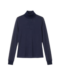 Second-skin long-sleeved top Réédition - Navy