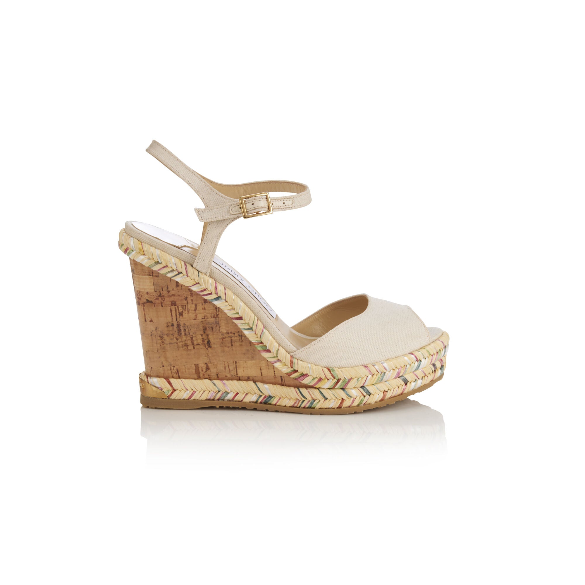 ZNO STOCK 0 / Reco 150 ECRU/NATURAL/MULTI Casual Wedge PERLA 120