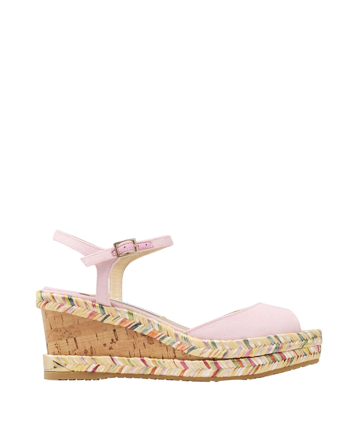 Sandales Perla compensées 70 en - Ice Pink, Natural & Multi
