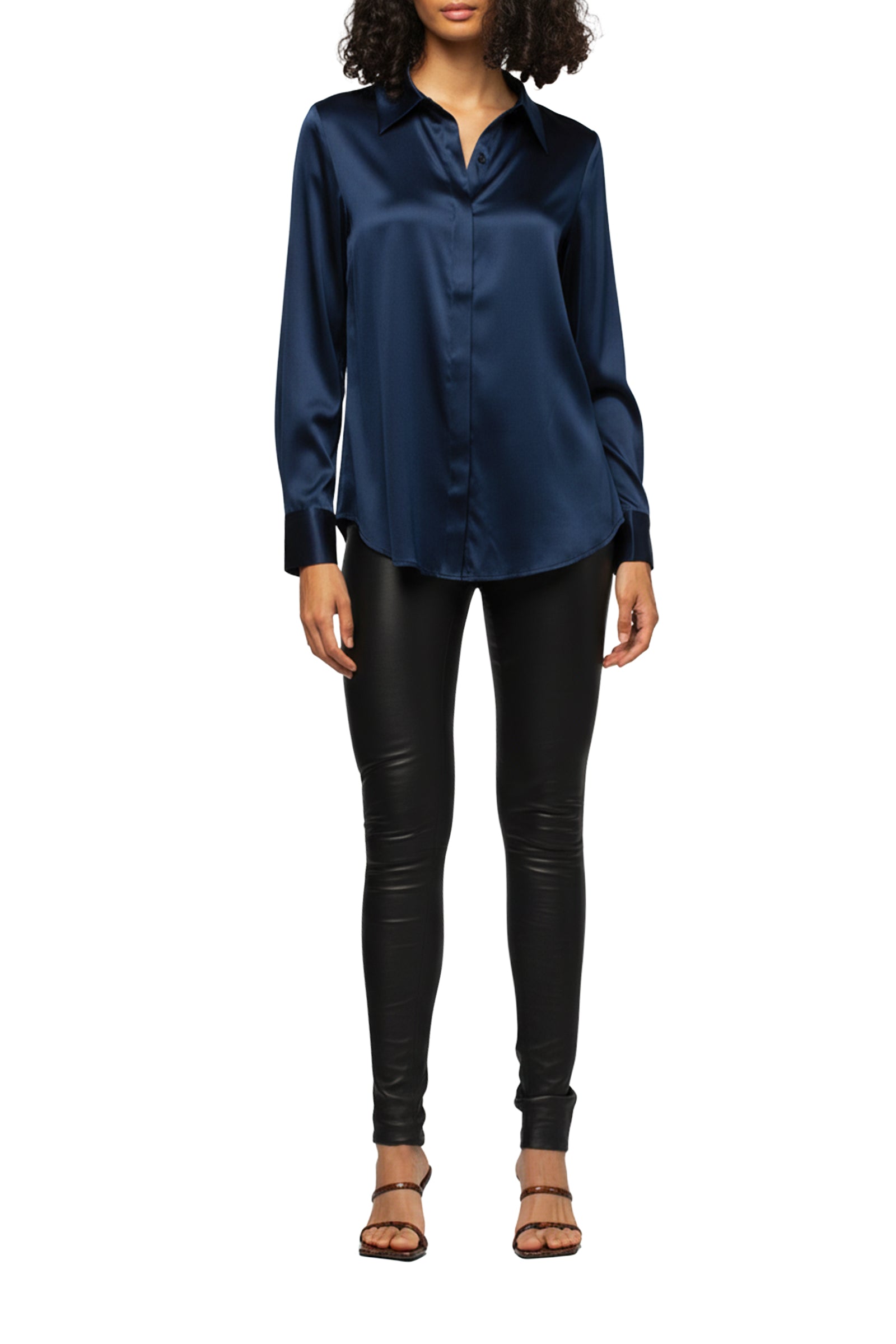 Perle leather leggings - Black