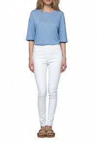 Legging Perle en cuir - White