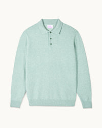 STORM GREEN MOULINE / NEW / QTY : 6 / Pull Col Polo - Storm Green Mouline
