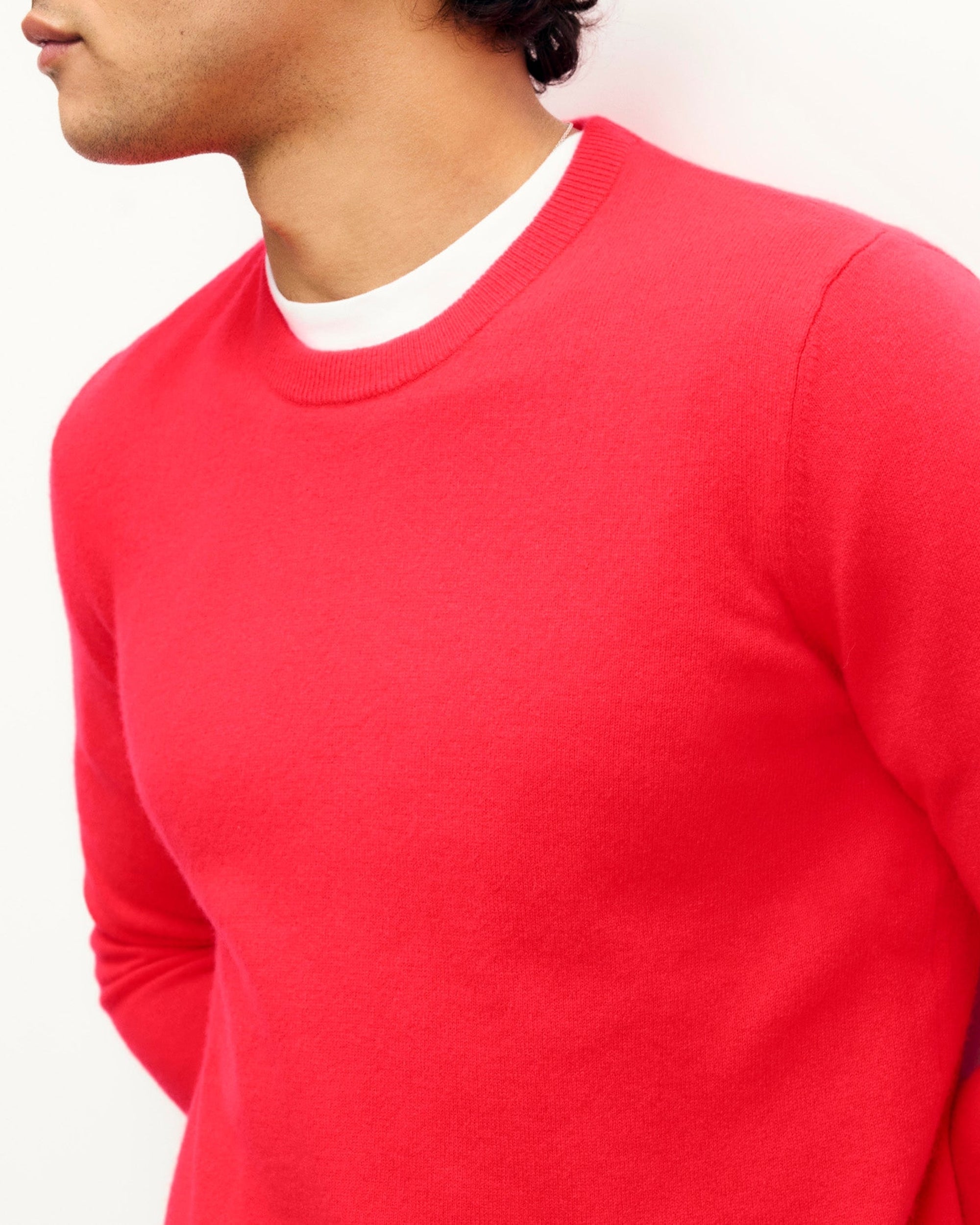 Pull à col rond en cachemire - Spicy Coral