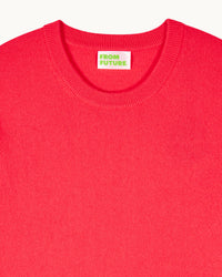 Pull à col rond en cachemire - Spicy Coral