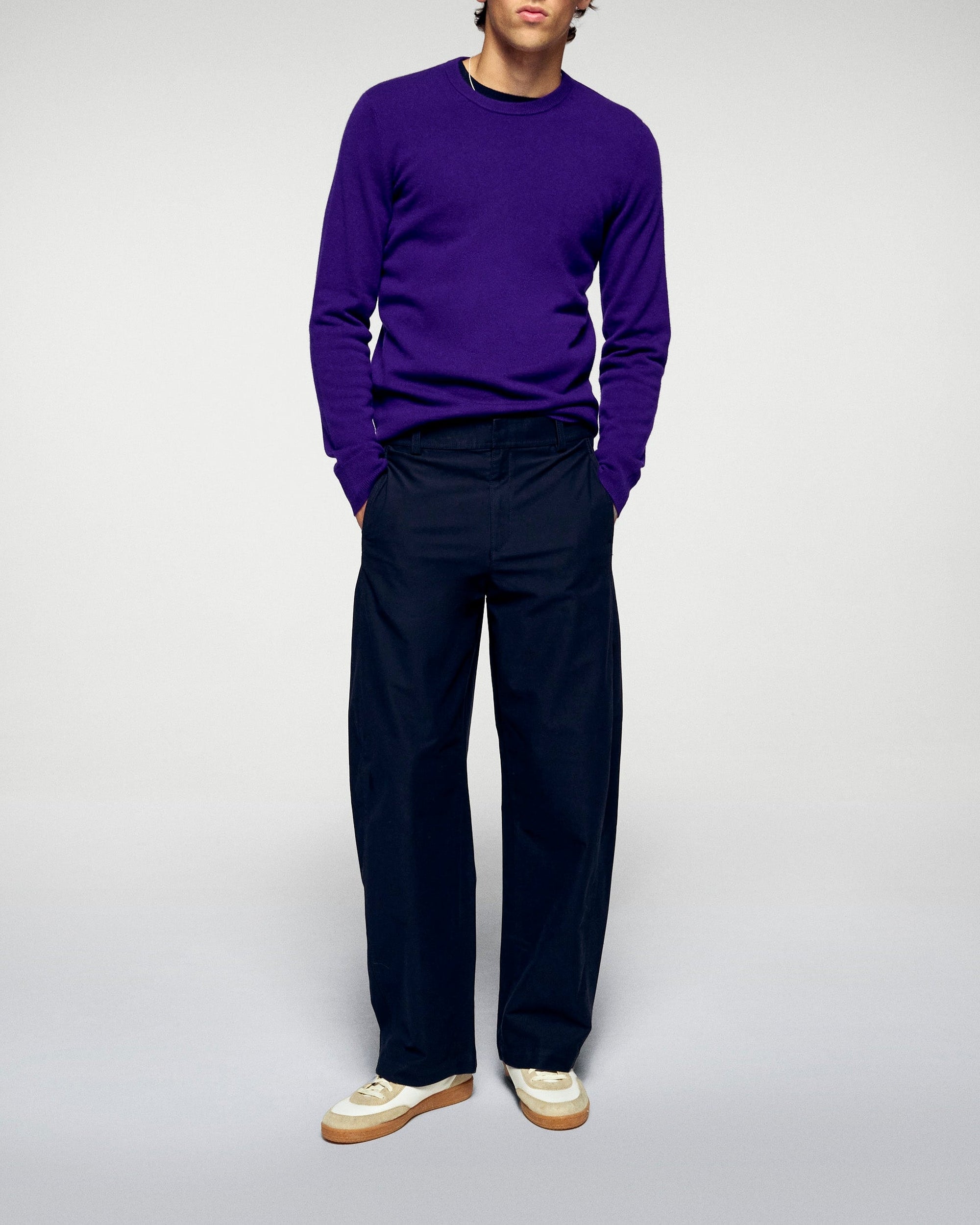 Pull à col rond en cachemire - Velvet Purple