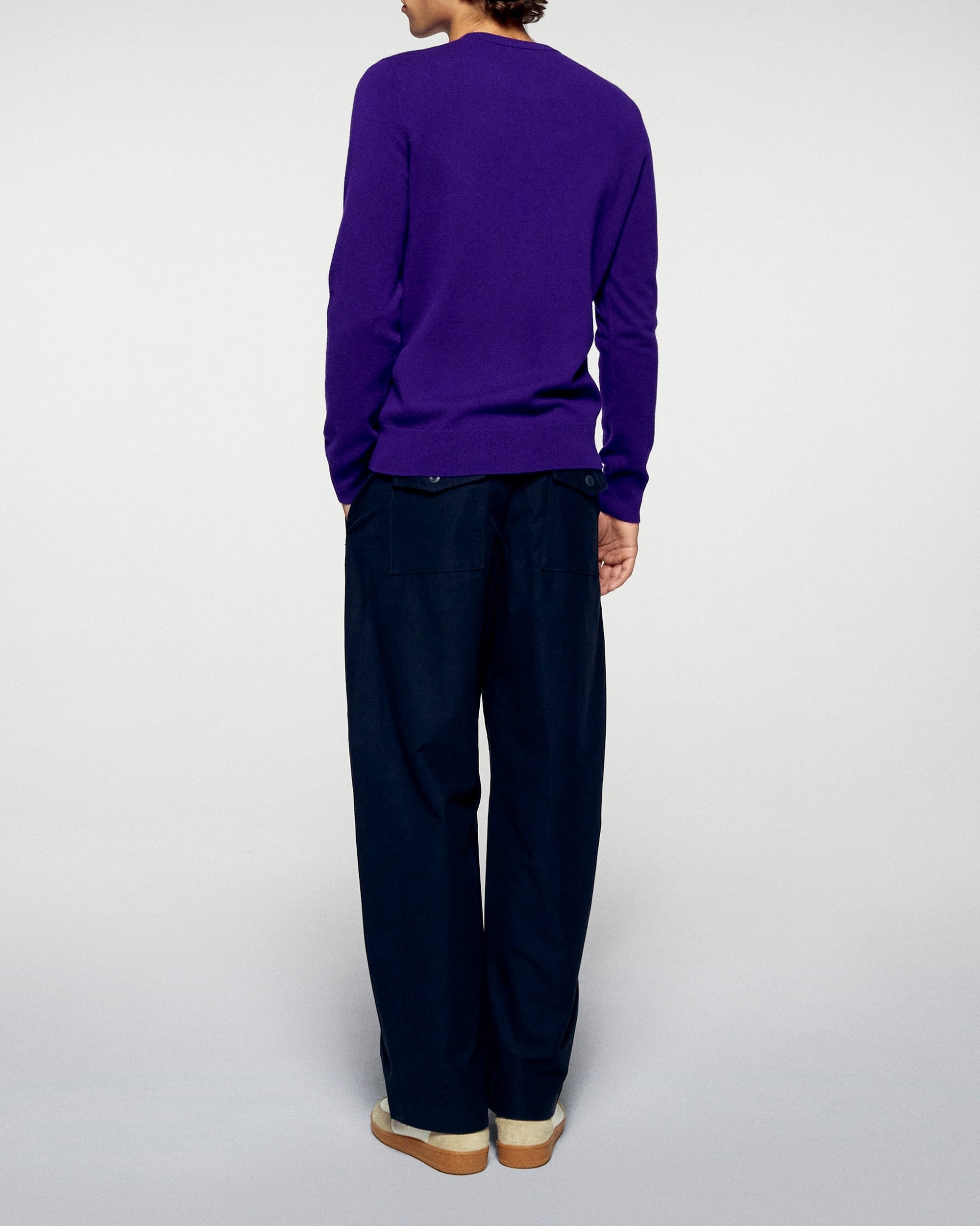 Pull à col rond en cachemire - Velvet Purple