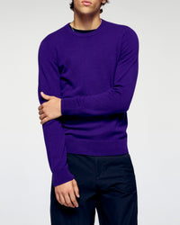 Pull à col rond en cachemire - Velvet Purple