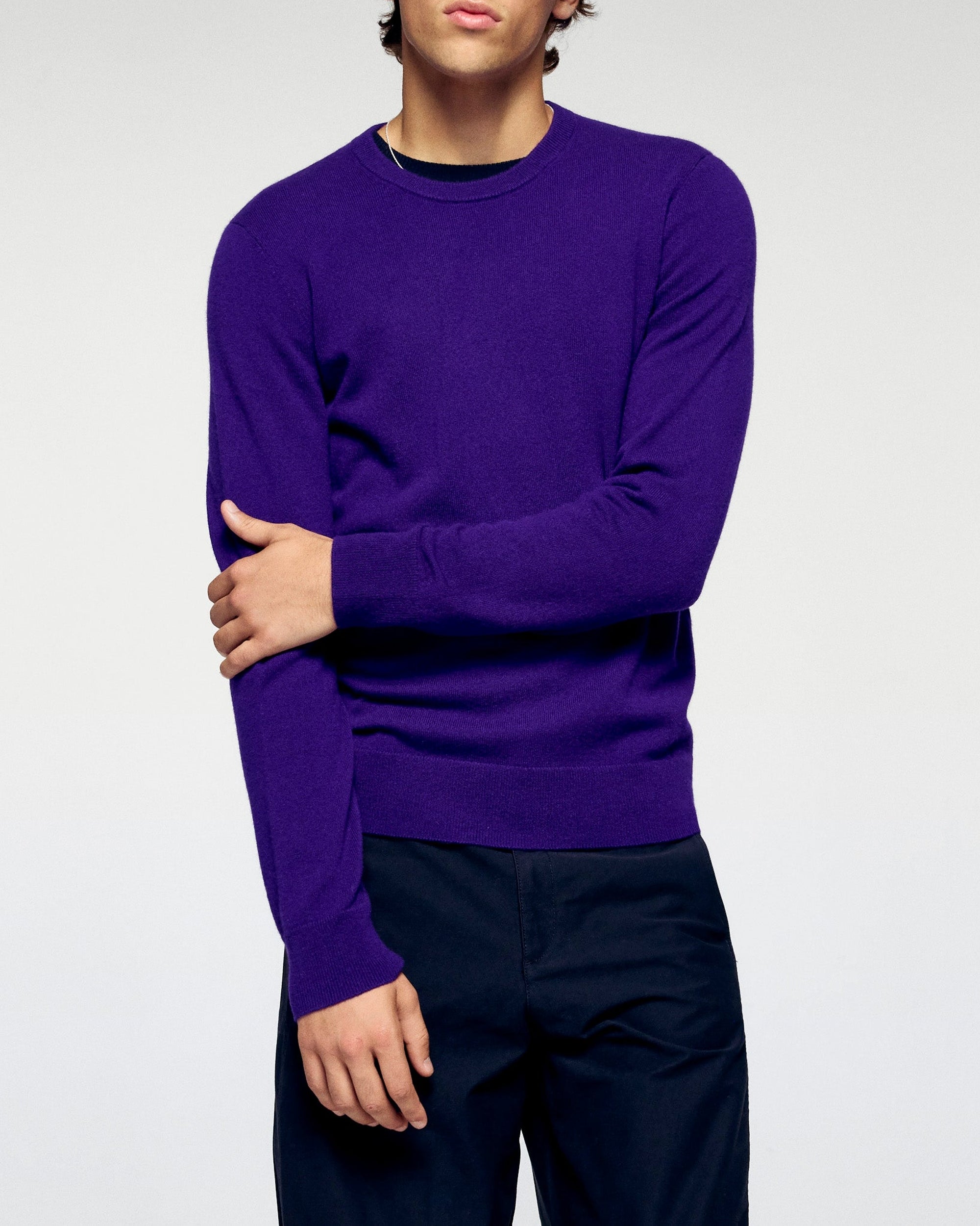 Pull à col rond en cachemire - Velvet Purple