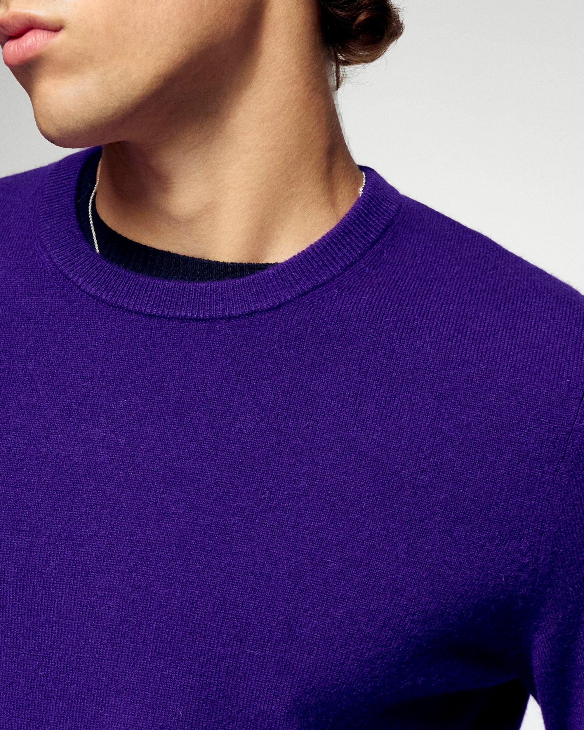 Pull à col rond en cachemire - Velvet Purple