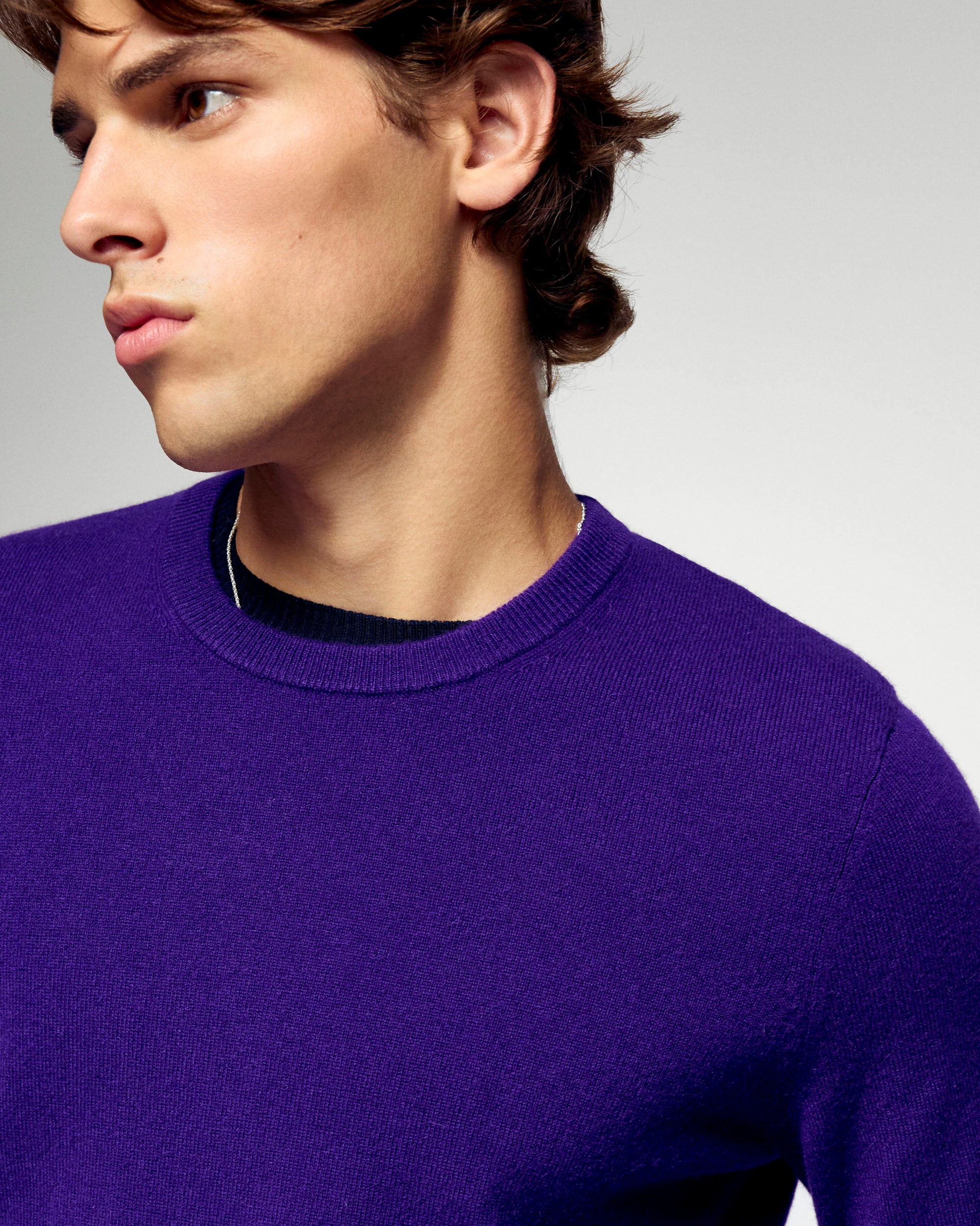 VELVET PURPLE / NEW / QTY : 19 / Pull Col Rond - Velvet Purple