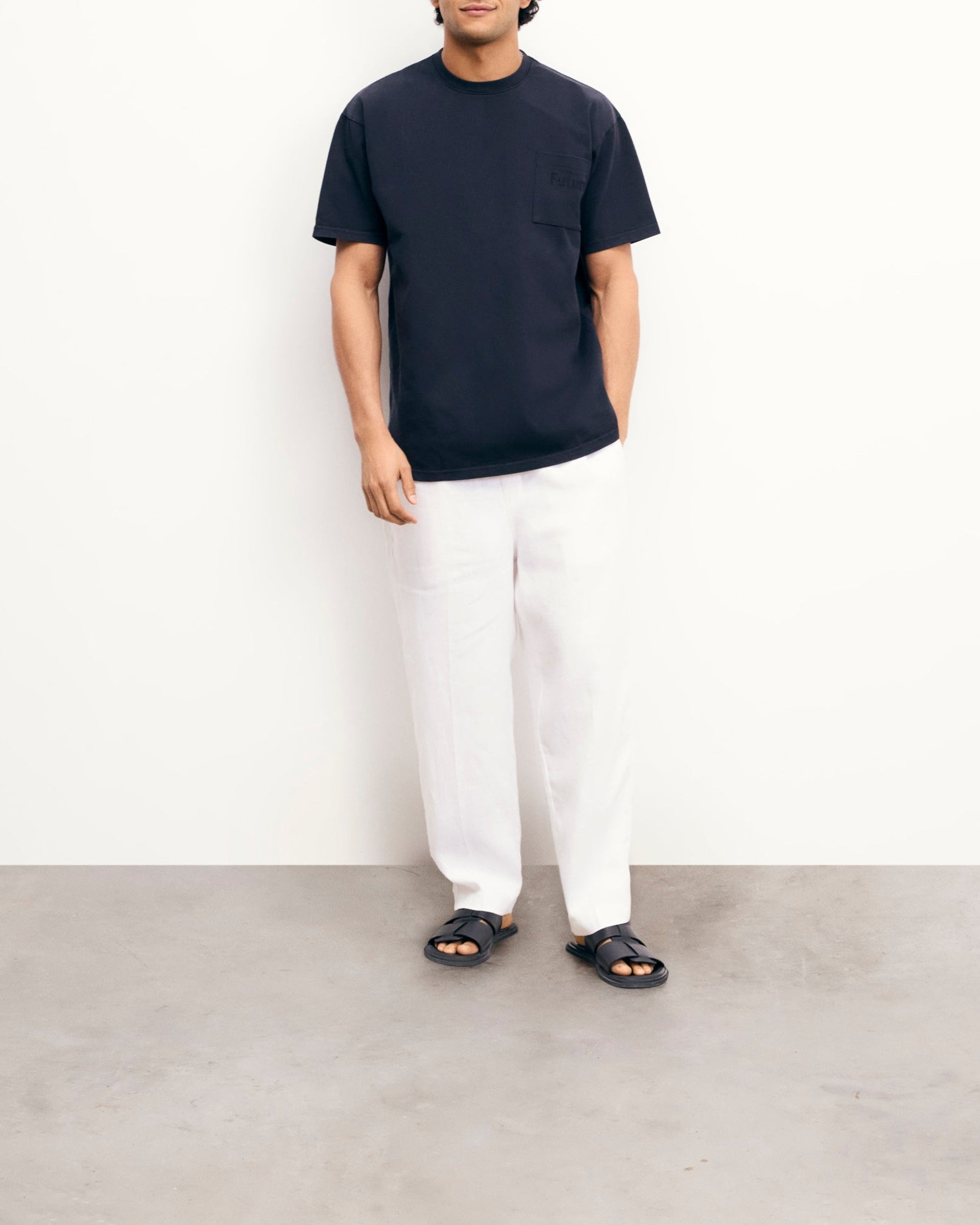 T-shirt à col rond - Washed Black