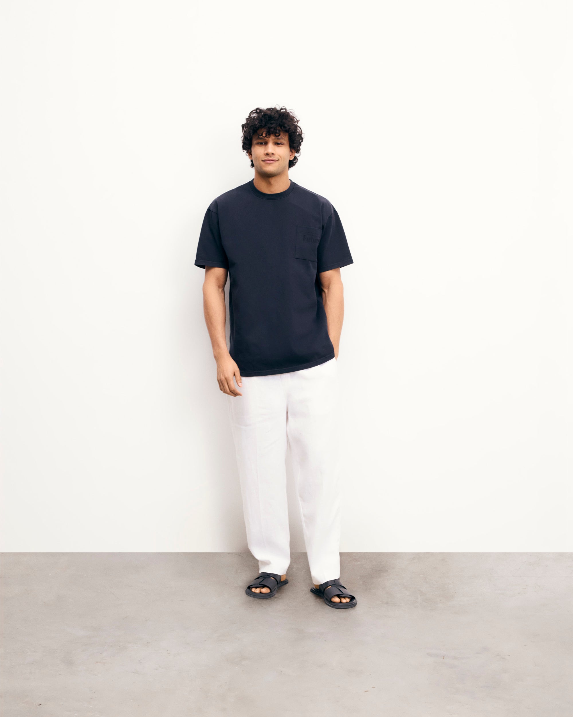 WASHED BLACK / NEW / QTY : 37 / T-shirt Col Rond Manches Courtes - Washed Black