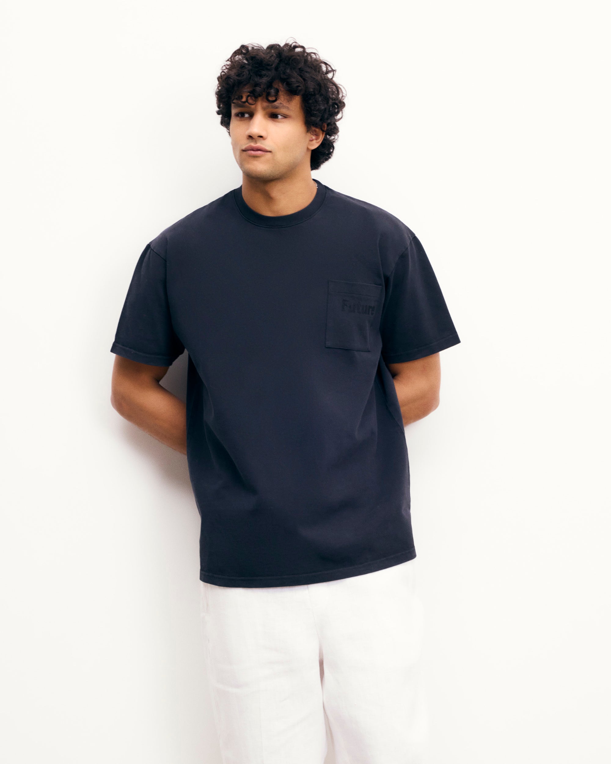 WASHED BLACK / NEW / QTY : 37 / T-shirt Col Rond Manches Courtes - Washed Black