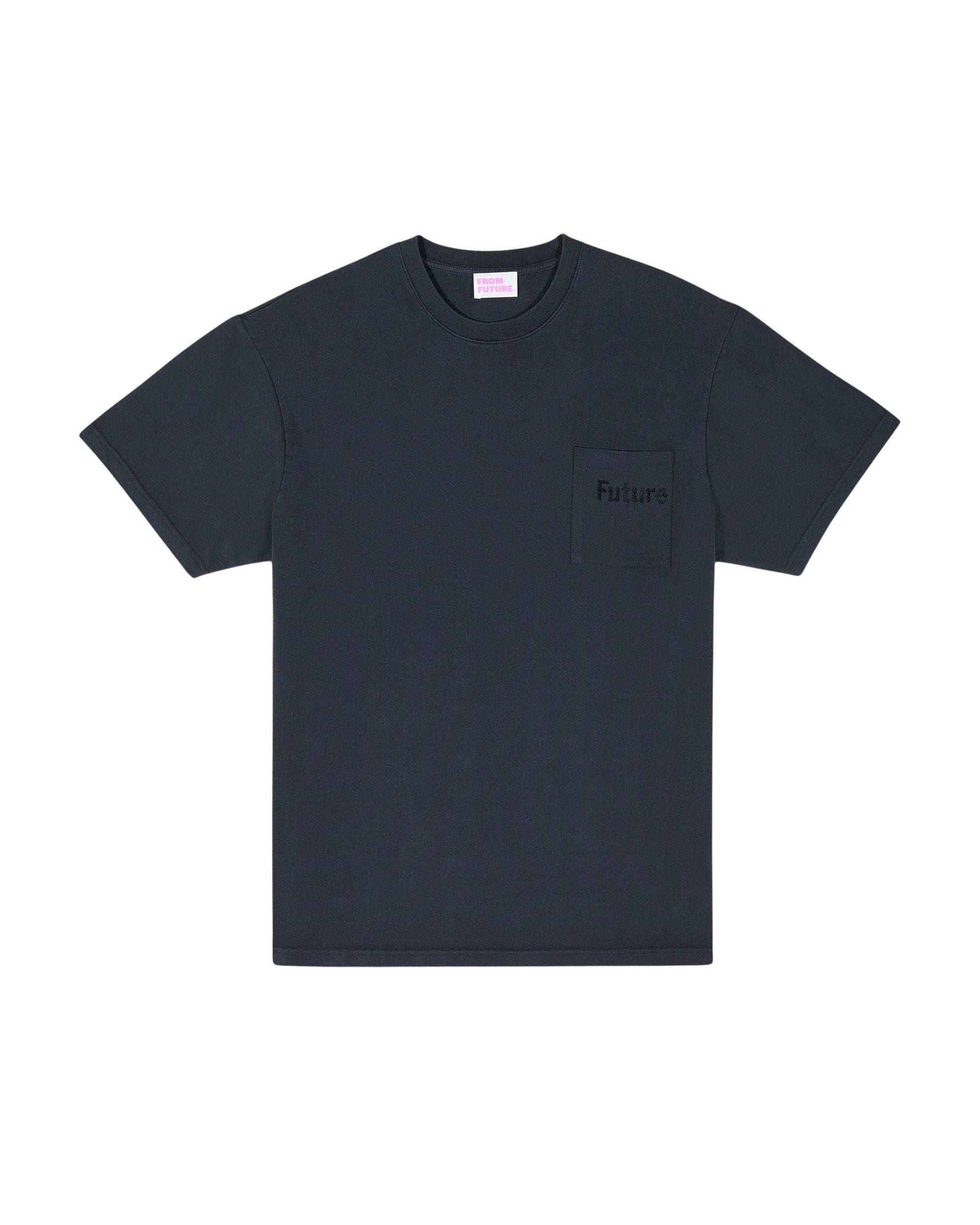 T-shirt à col rond - Washed Black