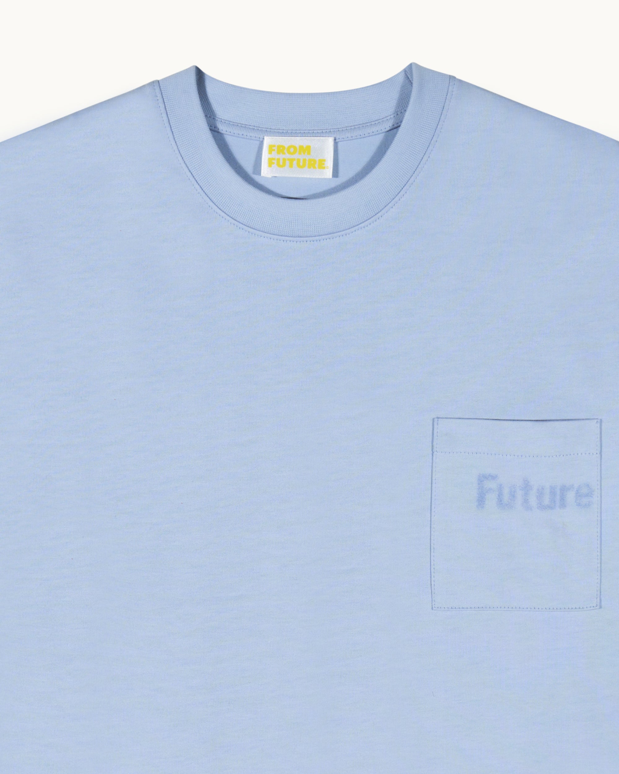 ZZ HORS LIGNE Round Neck T-Shirt - Washed Blue