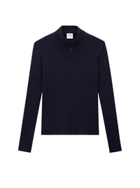Réédition high-neck jumper - Navy