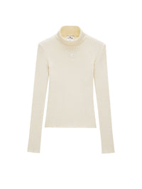 Pull Réédition en maille côtelée - Jaune Clair