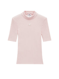 PRIX MARQUE : 120 / PULL MANCHES COURTES RÉÉDITION EN MAILLE CÔTELÉE