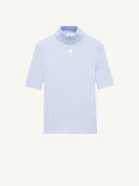 PRIX MARQUE : 120 / PULL MANCHES COURTES RÉÉDITION EN MAILLE CÔTELÉE
