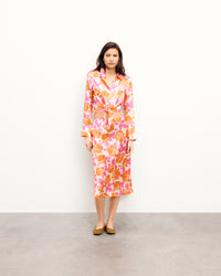 ELECTRIC ROSES ORANGE / NEW / QTY : 34 / Chemise Manches Longues Emma - Electric Roses Orange