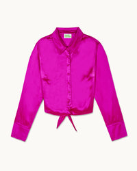 TROPICAL RASPBERRY / NEW / QTY : 55 / Chemise Manches Longues Emma - Tropical Raspberry