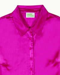 TROPICAL RASPBERRY / NEW / QTY : 55 / Chemise Manches Longues Emma - Tropical Raspberry