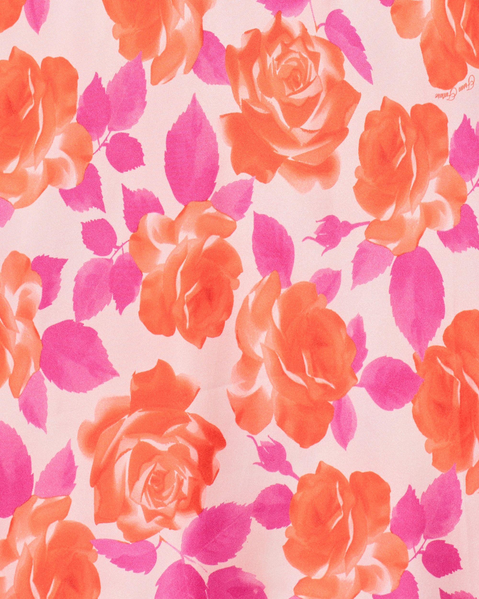 ELECTRIC ROSES ORANGE / NEW / QTY : 80 / Jupe Mi Longue Gina - Electric Roses Orange