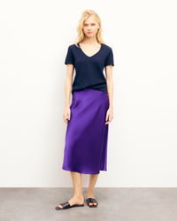 MIDNIGHT PURPLE / NEW / QTY : 22 / Jupe Mi Longue Gina - Midnight Purple