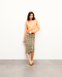 ANIMAL NATUREL / NEW / QTY : 145 / Jupe Mi Longue Gina - Animal Naturel