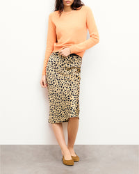 Gina silk midi skirt - Animal