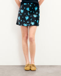 Silk Lenny skirt - Midnight Bouquet