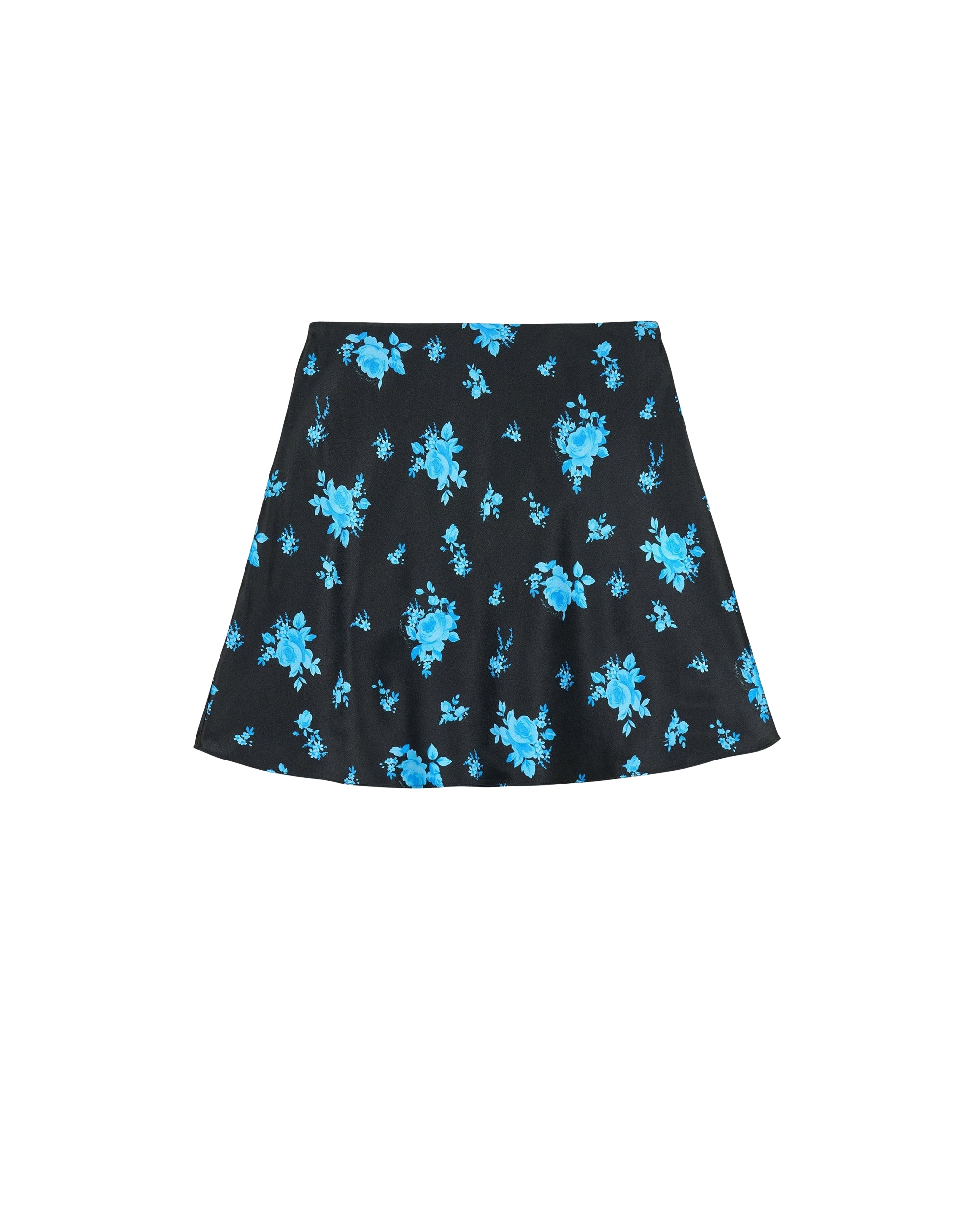 Silk Lenny skirt - Midnight Bouquet