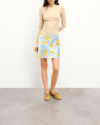 Lenny skirt in silk - Sky Garden