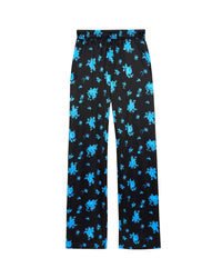 Régine silk wide-leg trousers - Midnight Bouquet