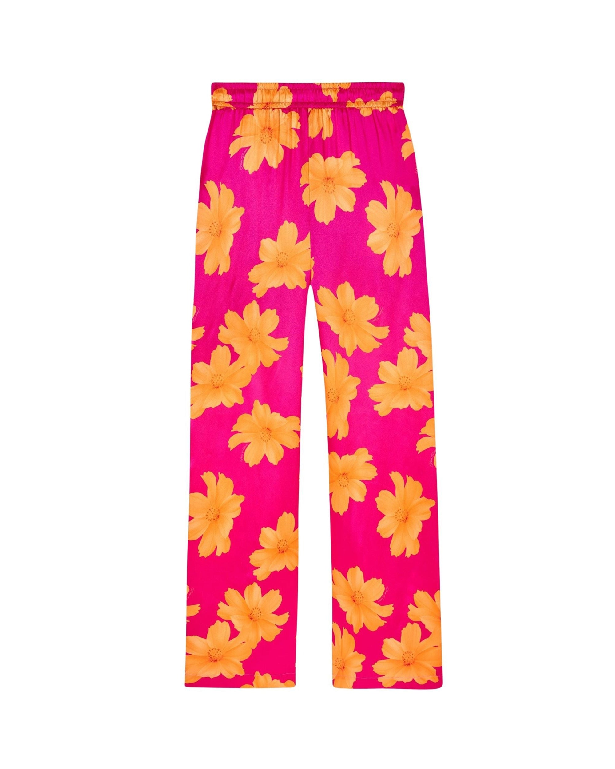 Pantalon large Régine en soie - Floating Garden